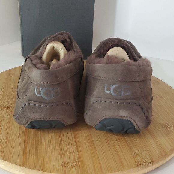 UGG Ascot Slipper Dusted Cocoa Suede Wool Comfort Loafer Men's US 9 NIB - Picture 5 of 15
